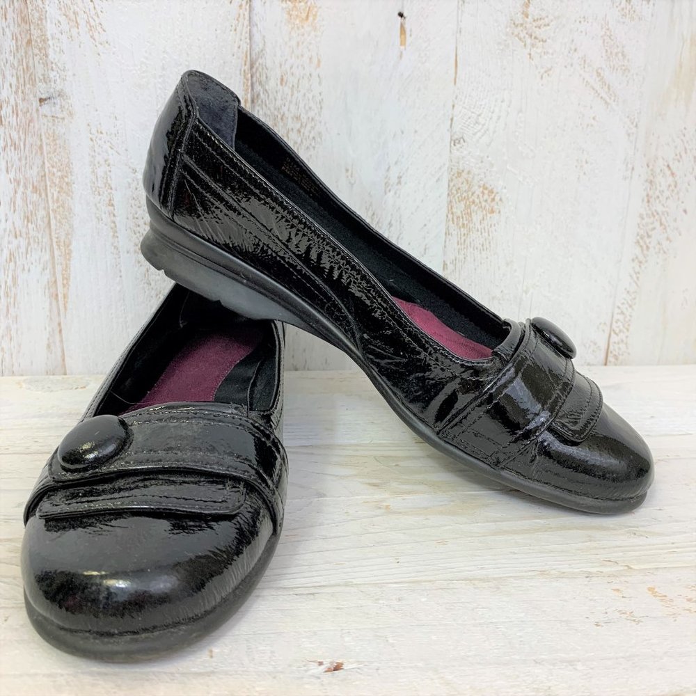 Aerosoles Raspberry Black Slip On Loafer 9.5M